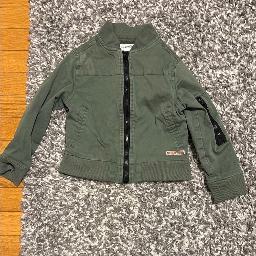 Kids Green Bomber Jacket